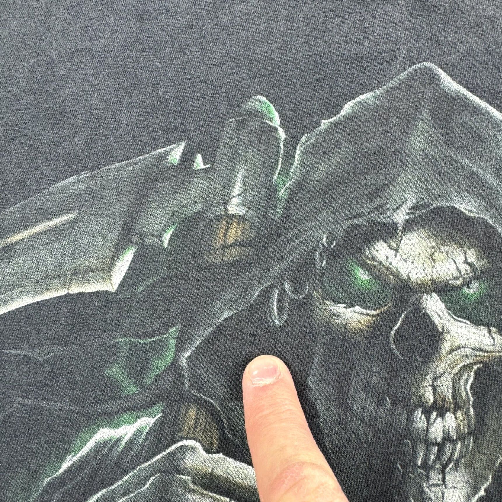 Vintage VINTAGE Grim Reaper Shirt Men's L Black Graphic Y2K Grunge Punk Shirt Size US L / EU 52-54 / 3 - 4 Thumbnail