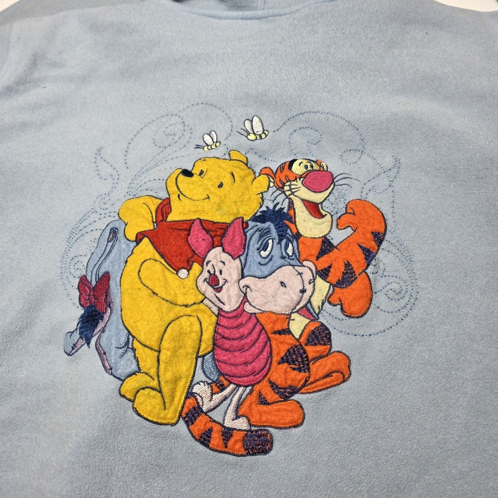Disney VINTAGE Disney Winnie The Pooh Hoodie Women's Size 2XL Blue Full Zip Fleece Size XXL / US 16-18 / IT 52-54 - 2 Thumbnail