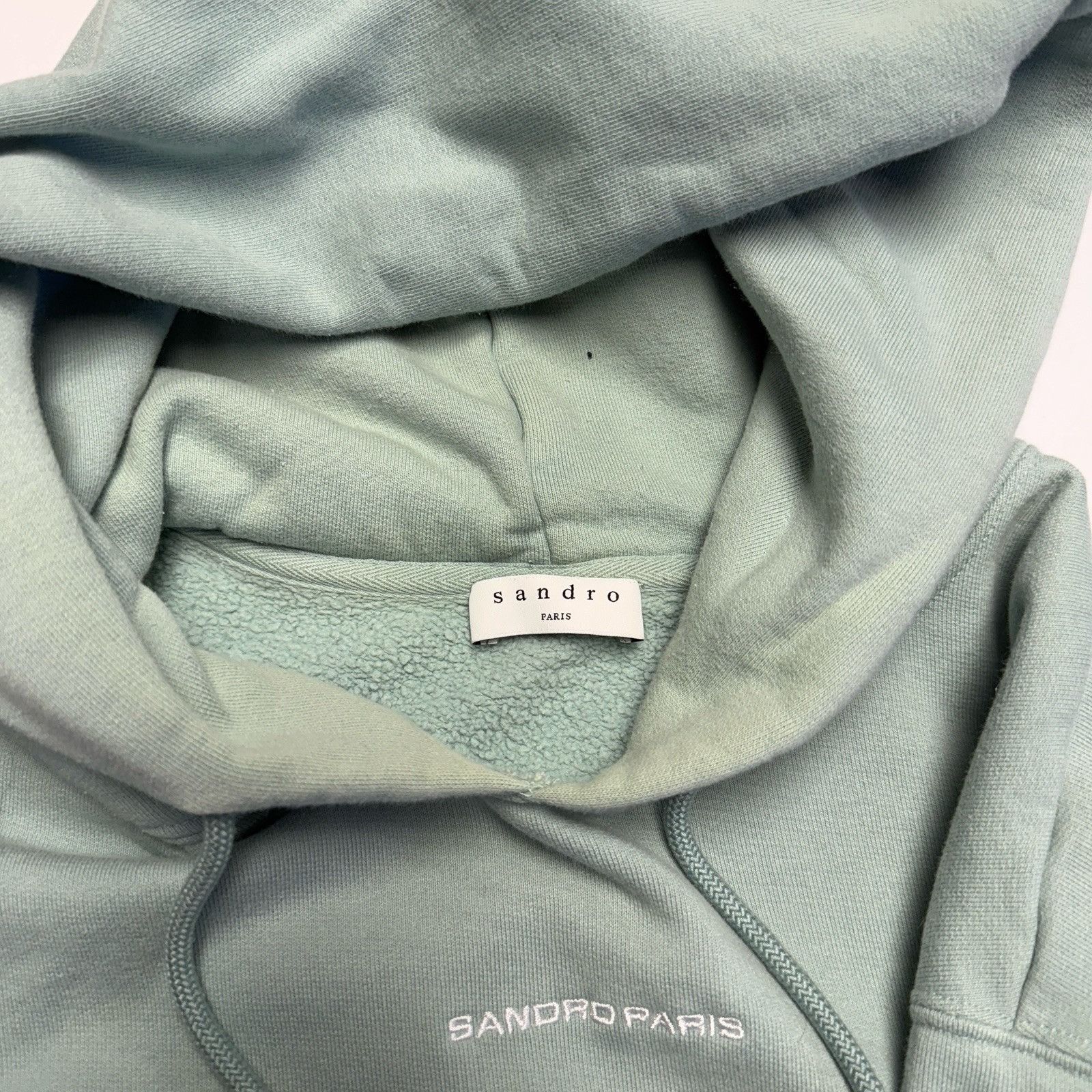 Sandro Sandro Paris Hoodie Sweatshirt Mens Large 23x26.5 Turquoise Size US L / EU 52-54 / 3 - 10 Thumbnail