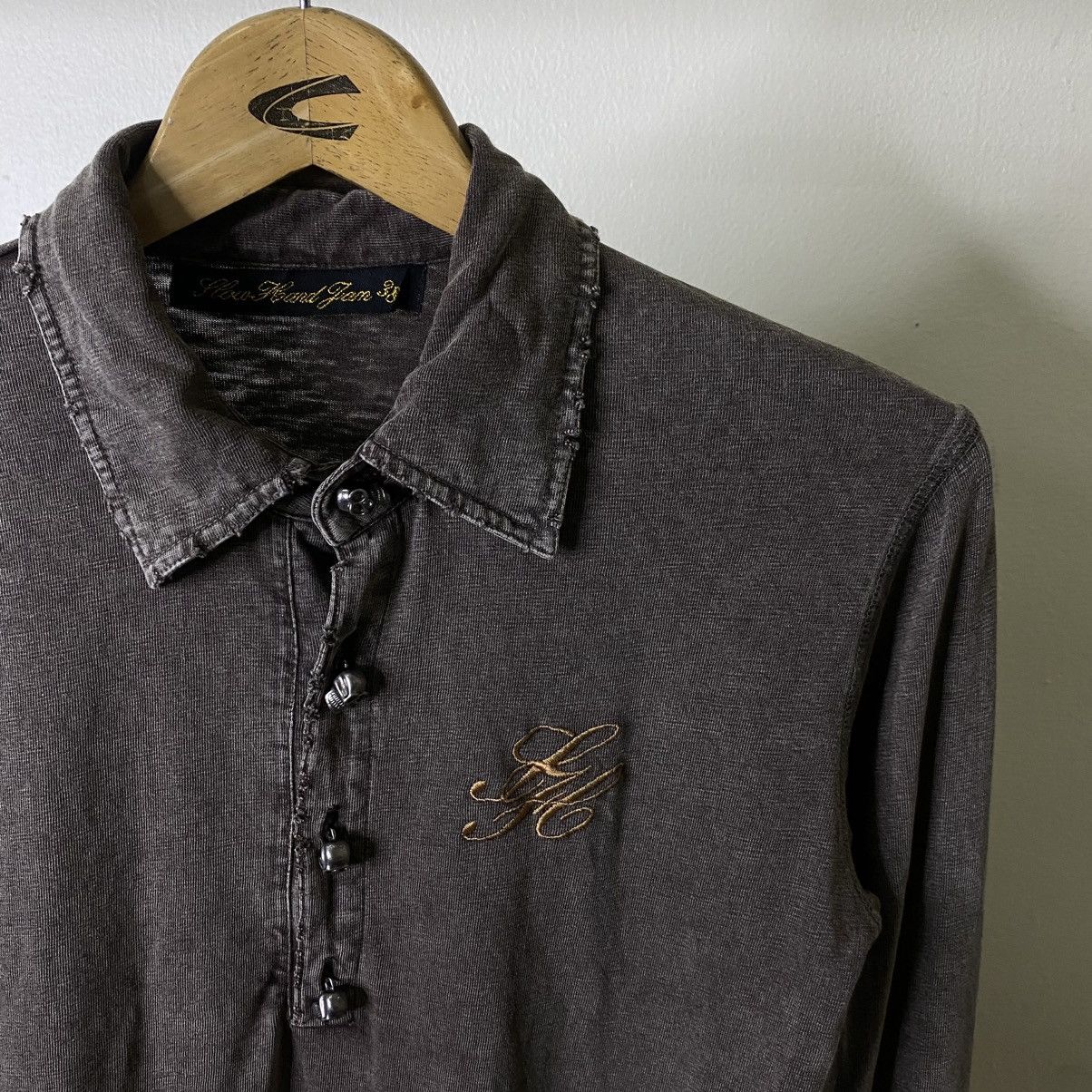 If Six Was Nine Japanese Cyber Gothic Punk Ifsixwasnine Skull Button LS Polo Size US S / EU 44-46 / 1 - 2 Thumbnail
