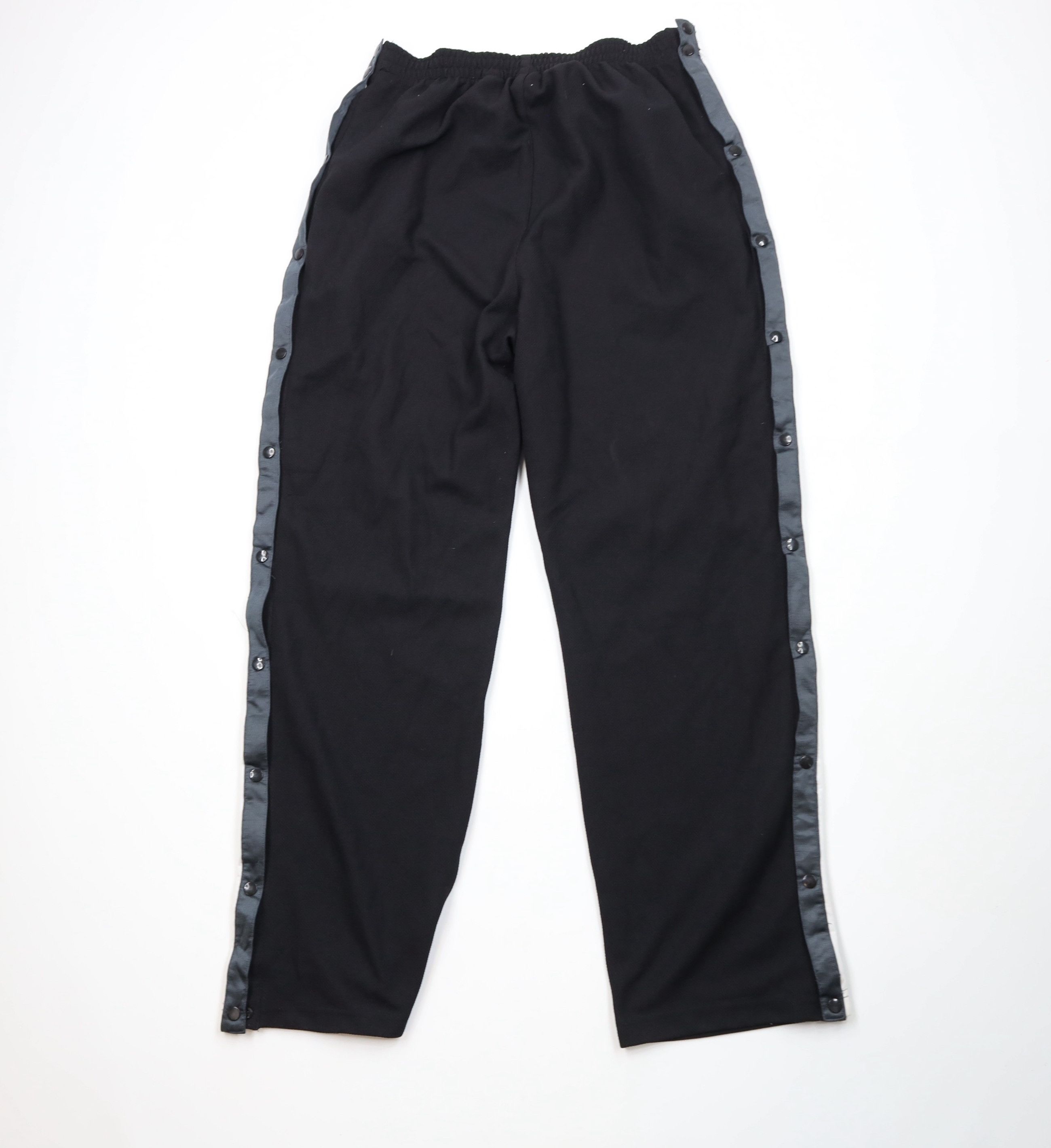 Vintage Vintage 90s Streetwear Knit Tearaway Wide Leg Pants Black Size US 38 / EU 54 - 12 Thumbnail