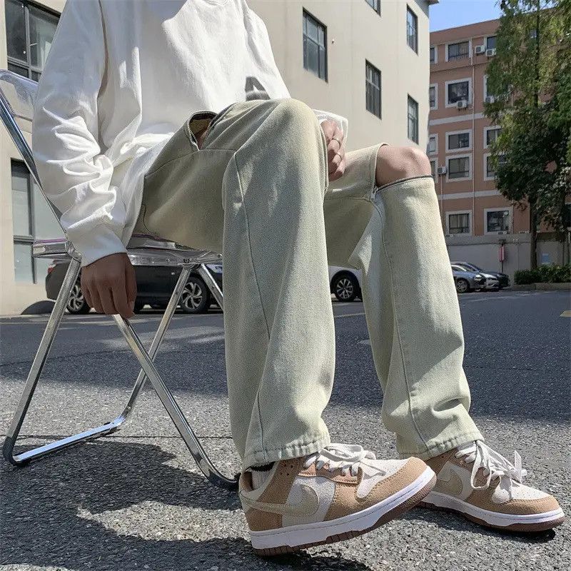 Japanese Brand × Jean Retro loose wide leg zipper jeans Size US 32 / EU 48 - 3 Thumbnail