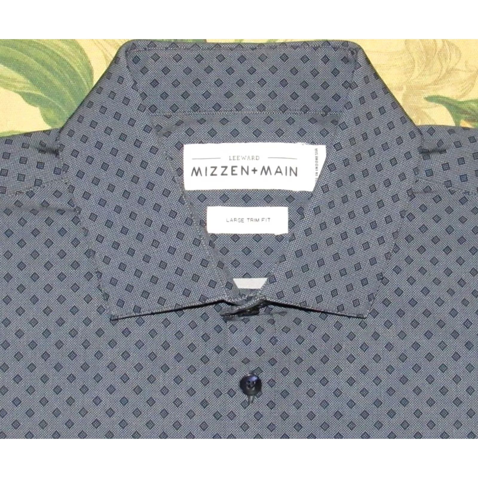 Mizzen+Main MIZZEN + MAIN Blue Printed Long Sleeve Button Down Shirt Large Mens XS? Size US L / EU 52-54 / 3 - 2 Thumbnail