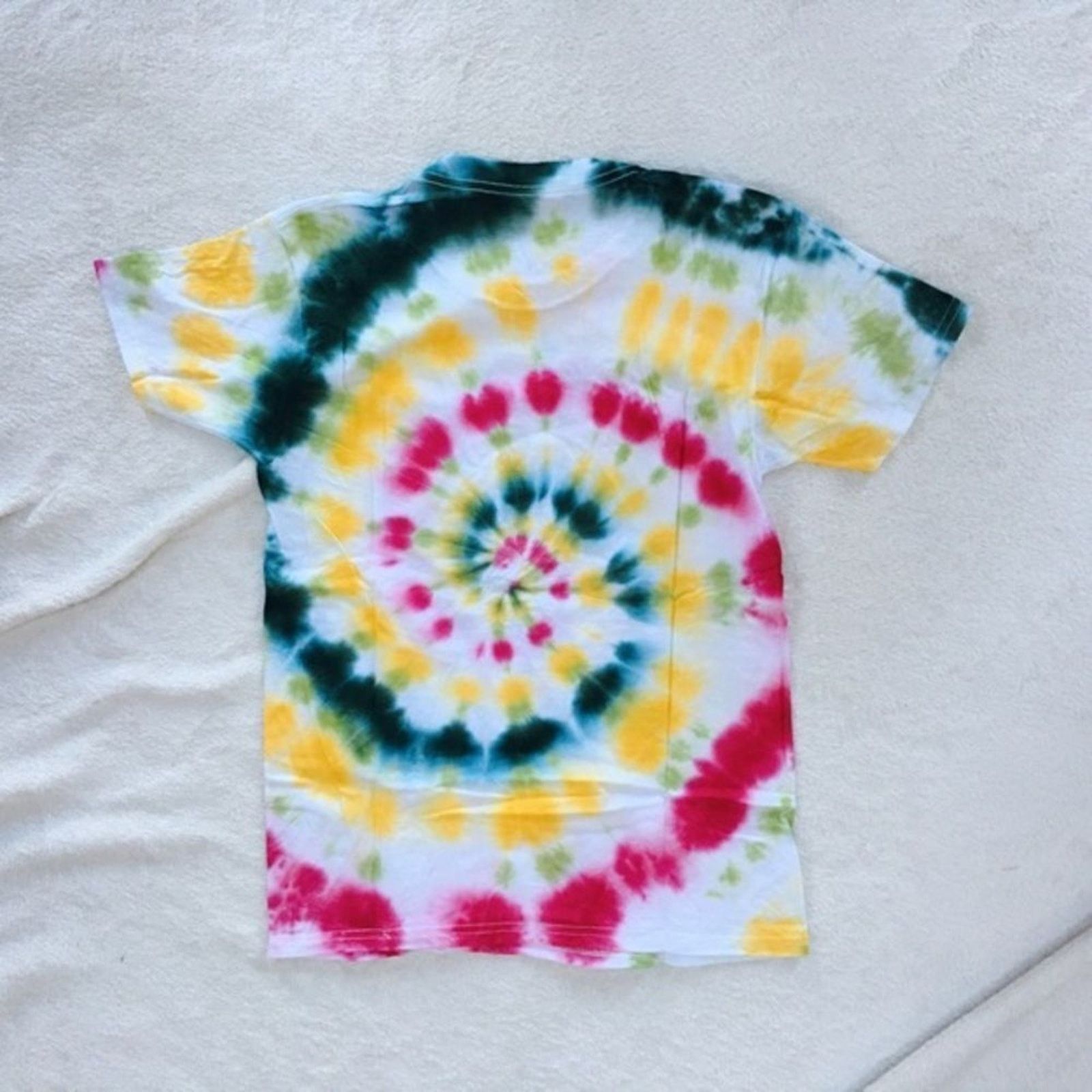 Fruit Of The Loom Dyes by MacKay Spiral Tie-Dye T-Shirt | Sz YL Size XS / US 0-2 / IT 36-38 - 4 Thumbnail