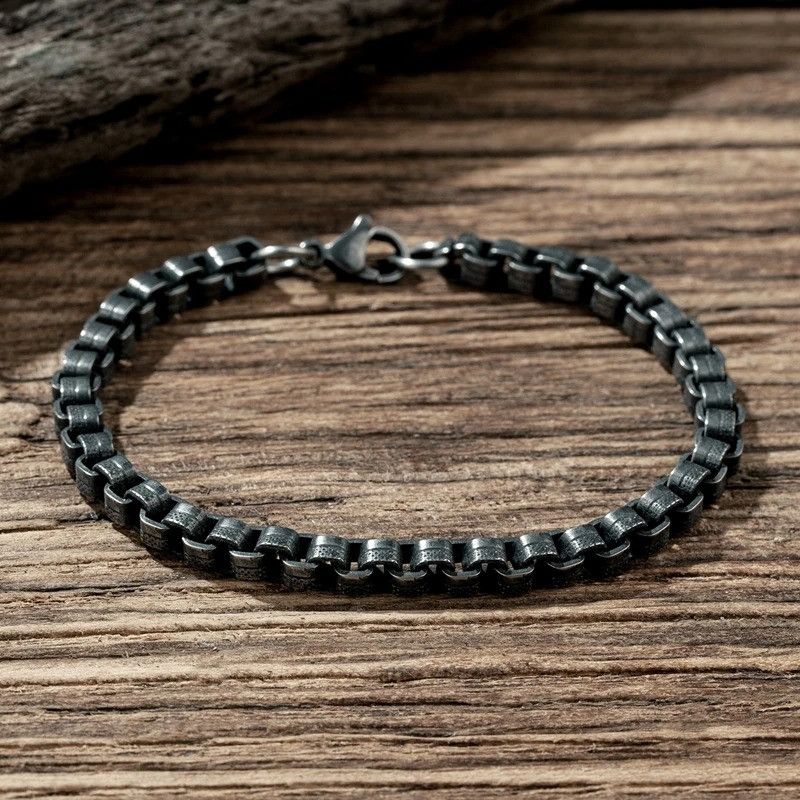 Other Curb Chain Link Bracelet Stainless Steel Punk Gift For Him Size ONE SIZE - 5 Thumbnail
