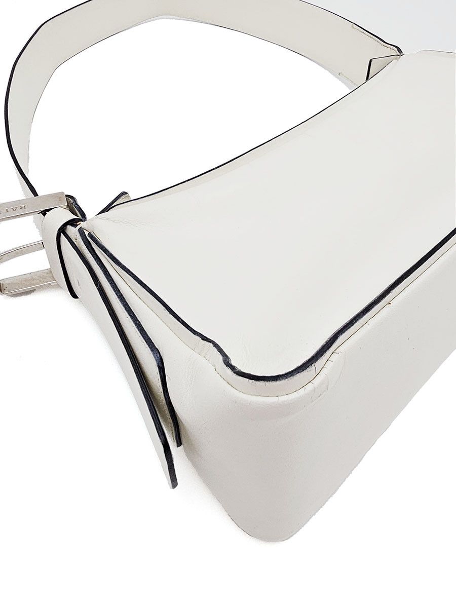 Bally Bally White Leather Zip Shoulder Bag Size ONE SIZE - 8 Thumbnail