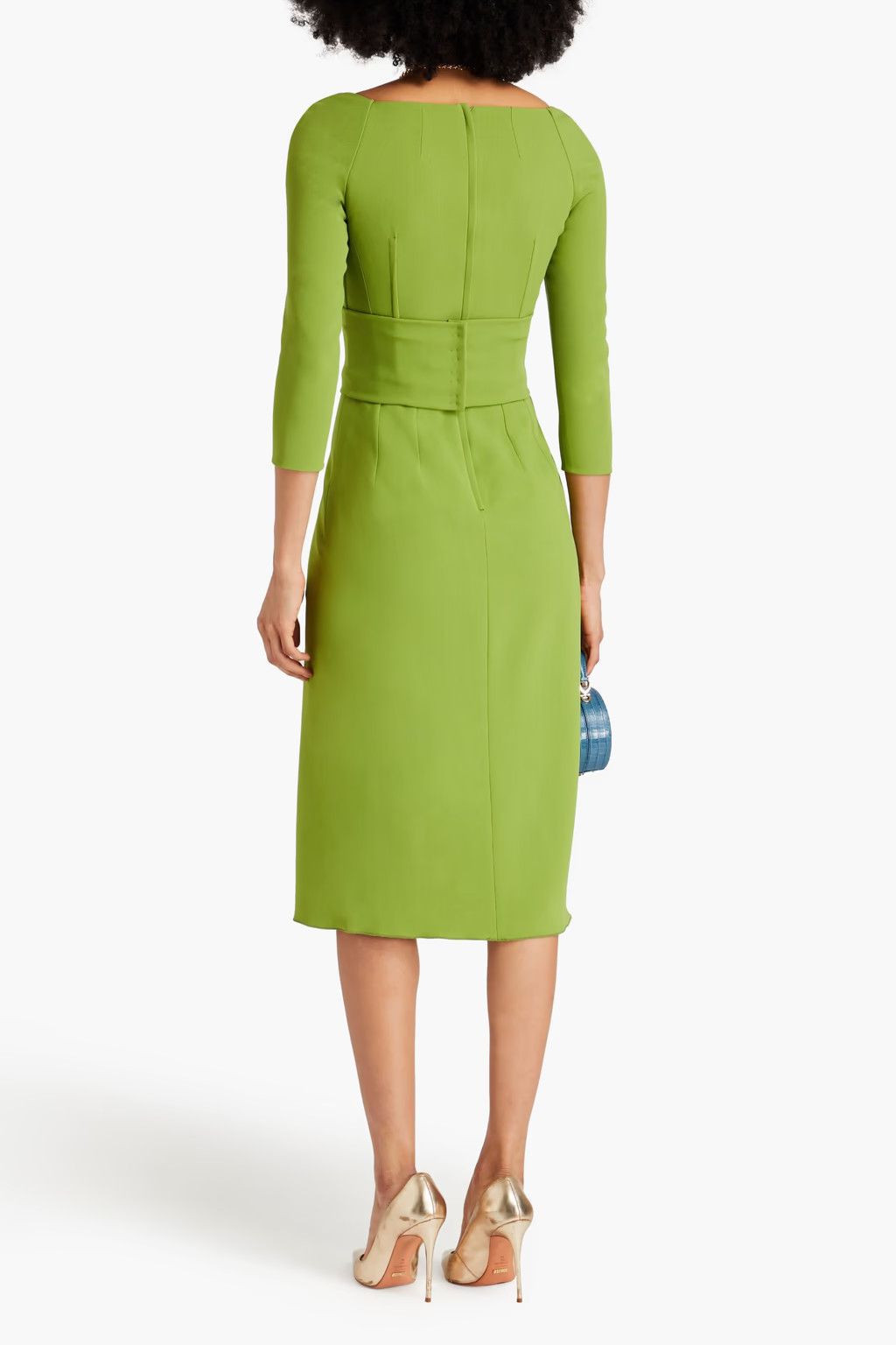 Dolce & Gabbana o1y0825 Midi Dress in Green Size XS / US 0-2 / IT 36-38 - 3 Thumbnail