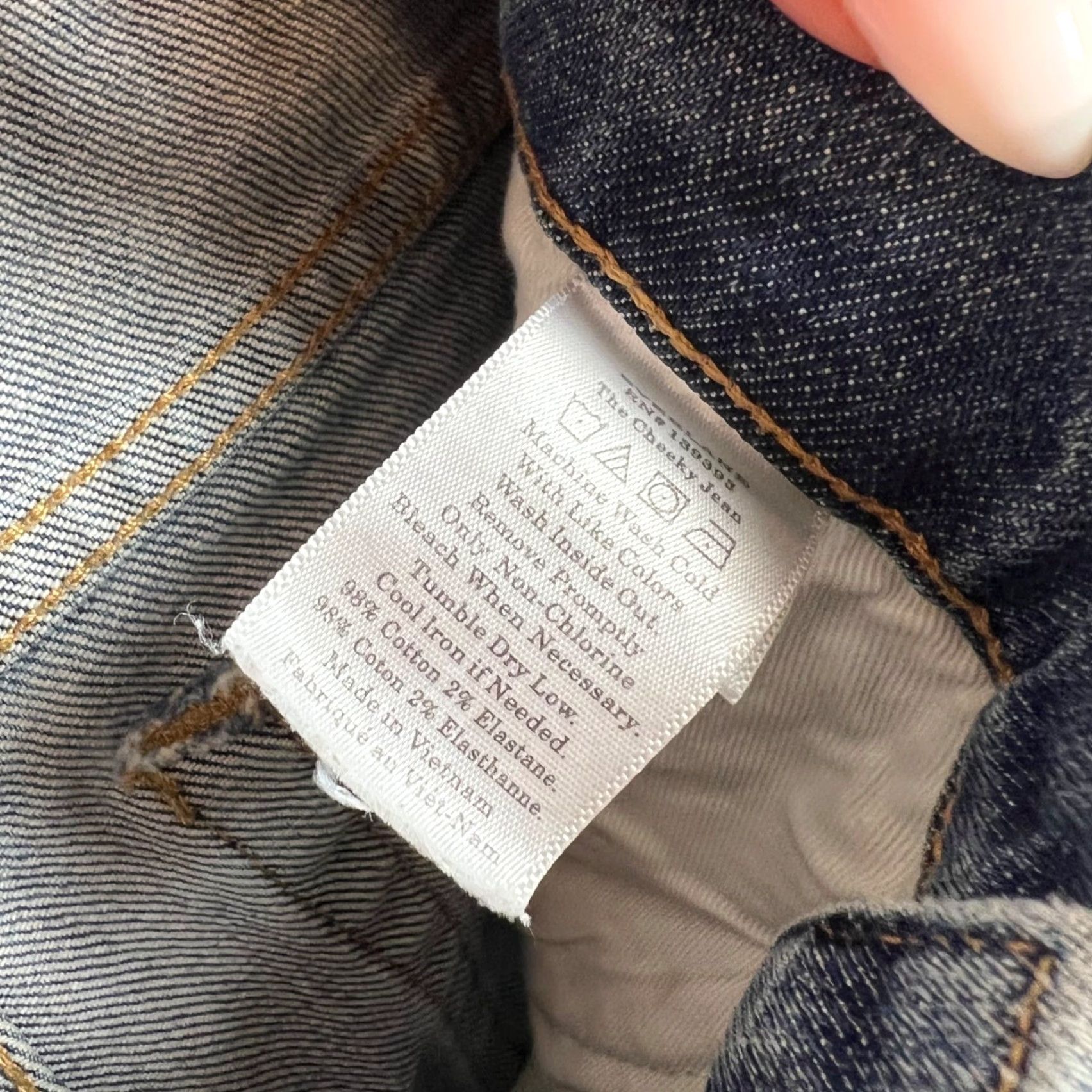 Everlane Everlane The Cheeky Jean Womens High-Rise Skinny Denim Size 24 Tall Blue 5-Pocket Stretch Jeans Womens Jeans Size 42" / US 20 - 4 Thumbnail