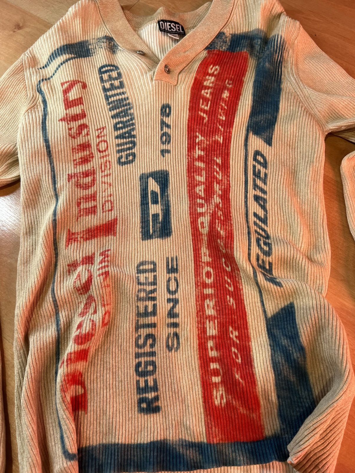 Diesel Diesel Men's Cream and Tan Sweatshirt Size US L / EU 52-54 / 3 - 2 Thumbnail