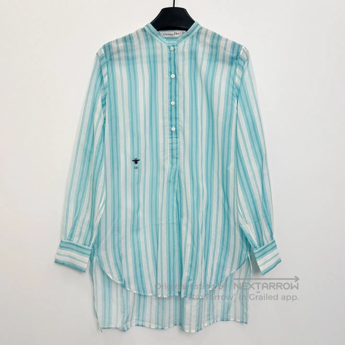 Dior Dior Patterned Long Sleeve Shirt with Long Buttons| Size XXS / US 00 / IT 34 - 1 Thumbnail