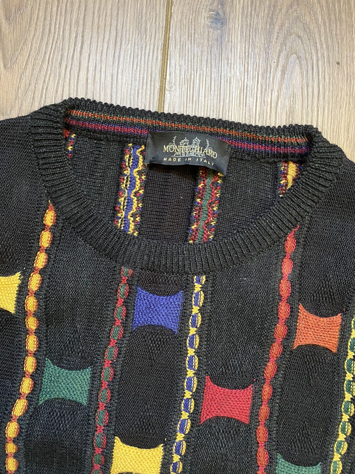 Vintage Vintage Montechiaro Coogi Style Knit Sweater Size 52 Size US L / EU 52-54 / 3 - 5 Thumbnail
