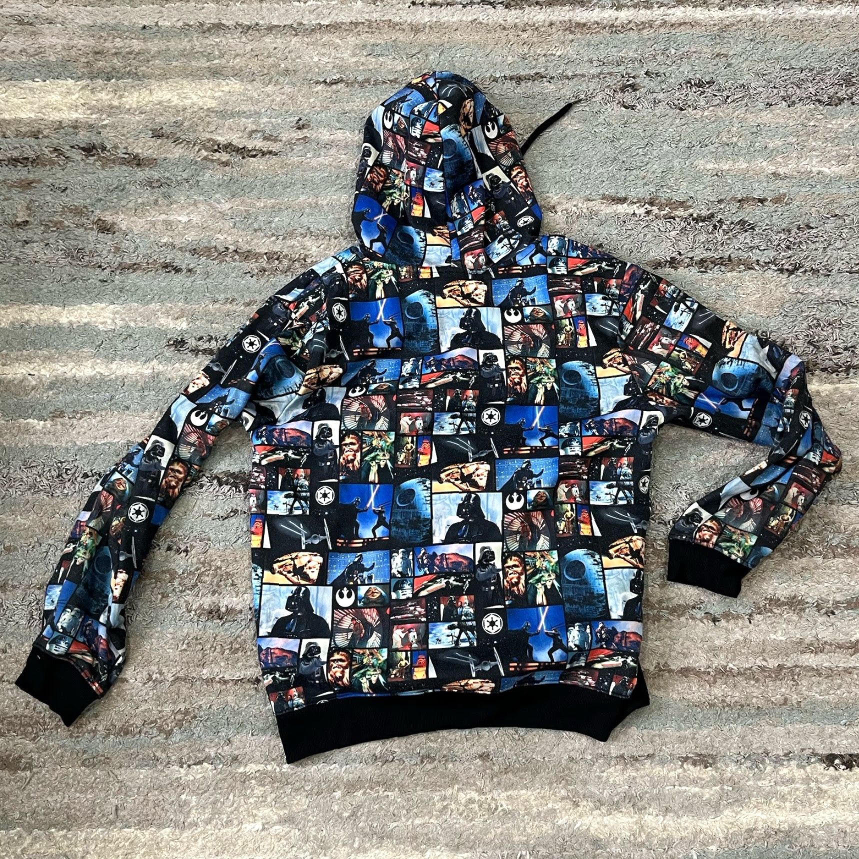 Star Wars Star Wars Hoodie Full Zip All Over Print Scene Sweatshirt Jacket Adult XL Multicolor Men Shirt? Size US XL / EU 56 / 4 - 4 Thumbnail