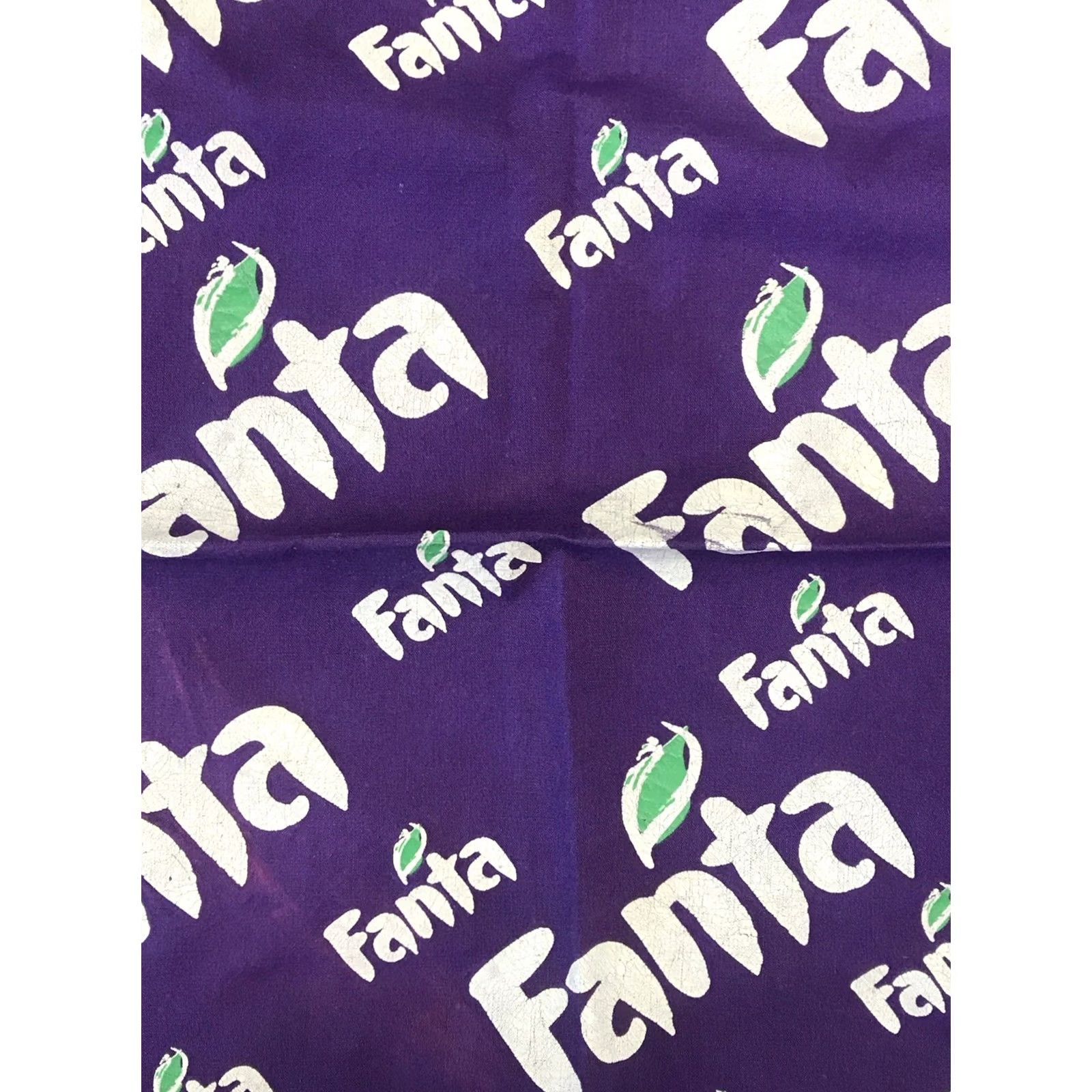 Vintage VINTAGE Fanta Purple Bandanna Handkerchief 20 Inch X 20 Inch 1980s-1990s Adult Size ONE SIZE - 6 Thumbnail