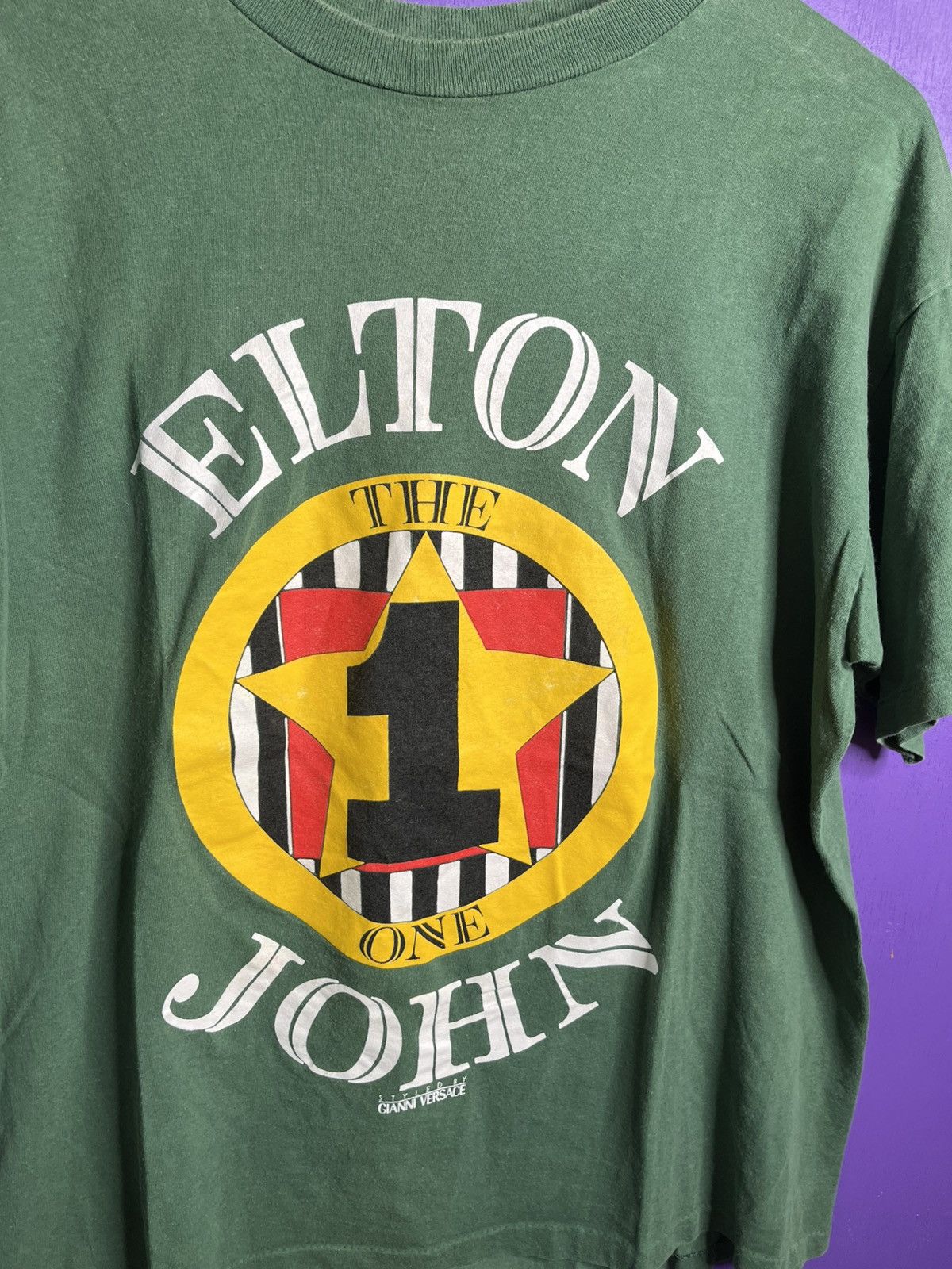 Band Tees × Vintage Vintage 90s Elton John the one tour tee Size US XL / EU 56 / 4 - 3 Thumbnail