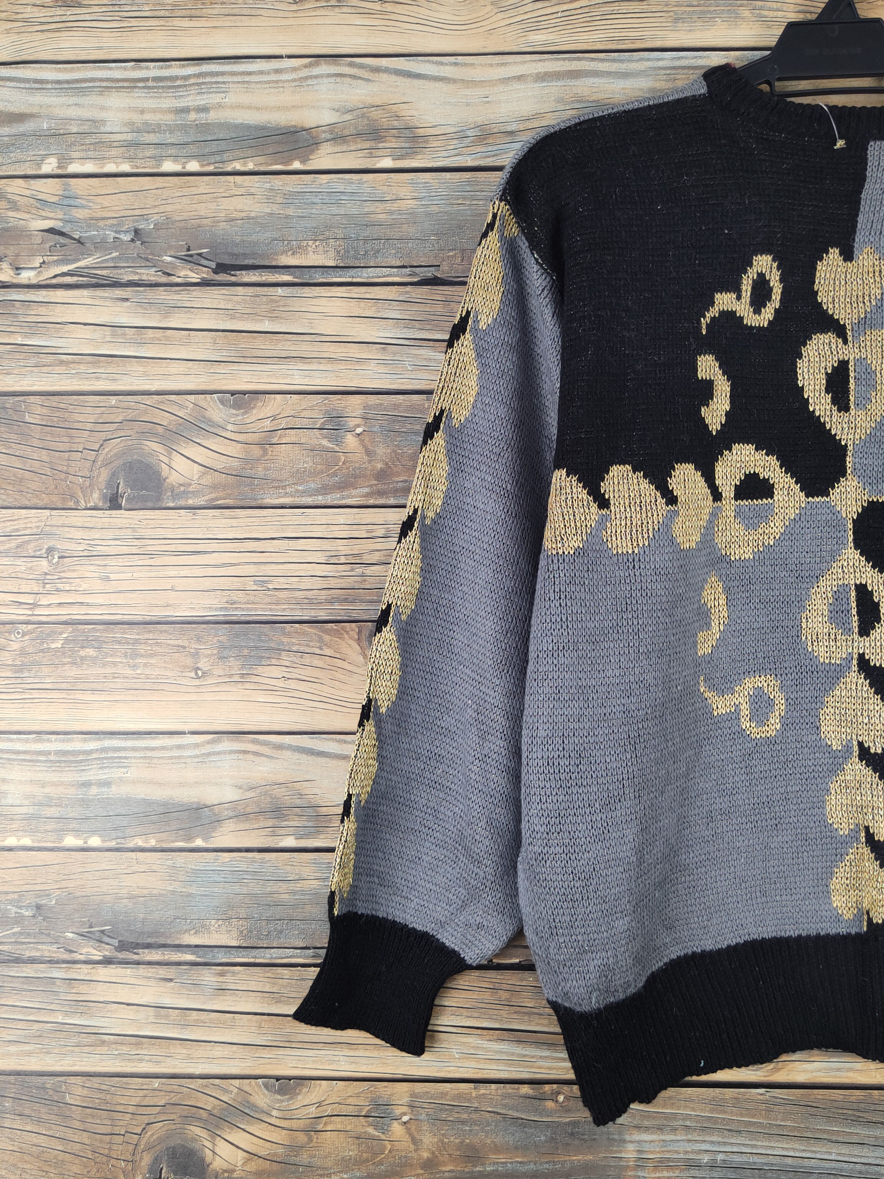 Vintage Japanese Brand Black Gray Knitwear Cardigan #W1818 Size US S / EU 44-46 / 1 - 8 Thumbnail