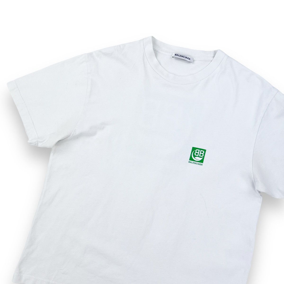 Balenciaga Balenciaga Bio Logo White T Shirt Size US S / EU 44-46 / 1 - 1 Thumbnail