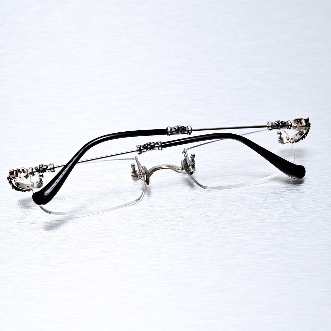 【CHROME HEARTS】PILLS Ⅲ GP-BK-P ゴールド×シルバー CHROME HEARTS PILLS III 55-20-144 GOLD PLATED BROWN BONE