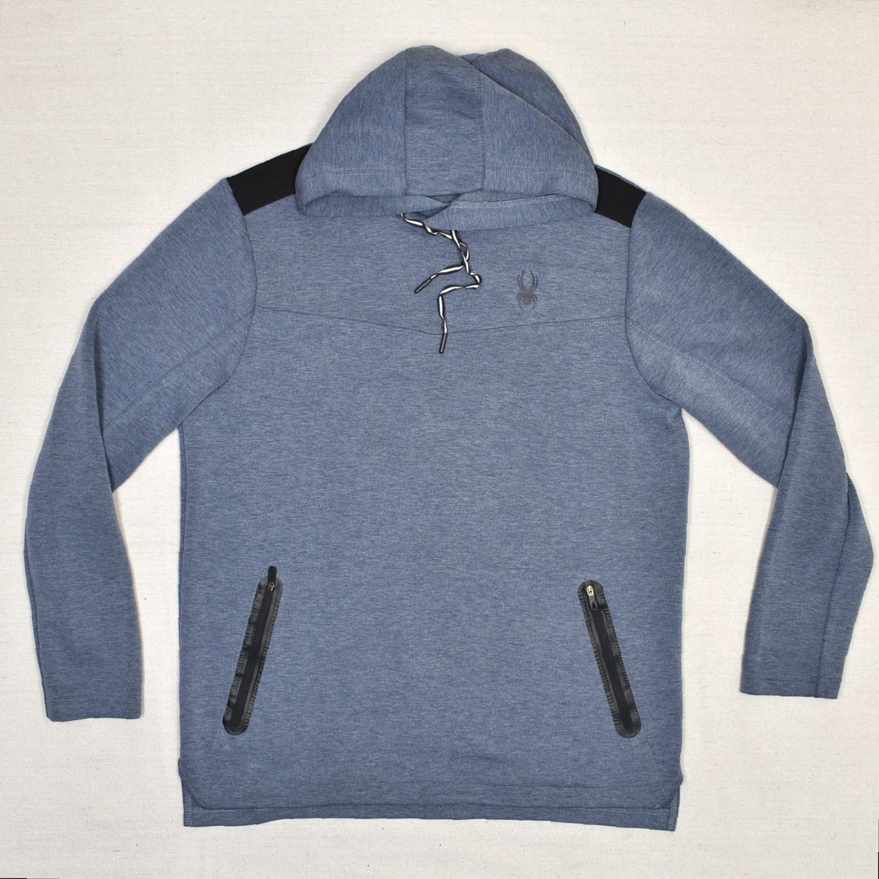 Spyder Spyder Active Men's Pullover Hoodie Sweater Polyester Blue Size L Pockets Solid Size US L / EU 52-54 / 3 - 2 Thumbnail