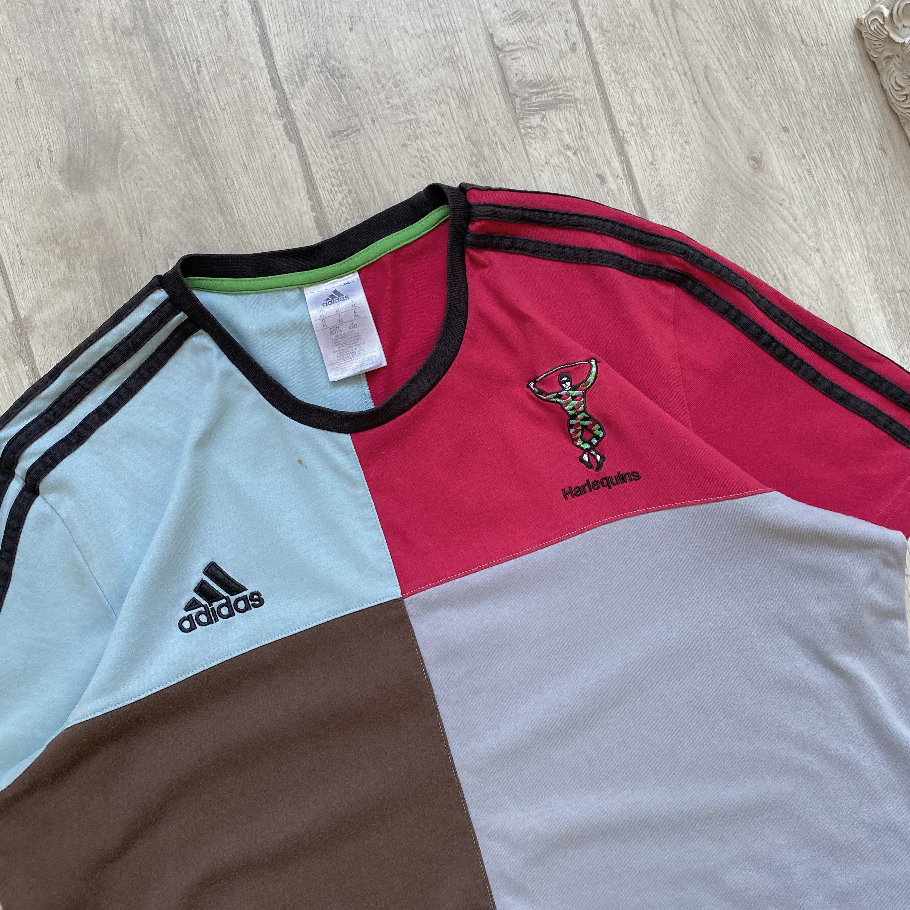 Adidas Vintage Adidas Harlequin England Rugby tee Jersey Distressed Size US L / EU 52-54 / 3 - 2 Thumbnail