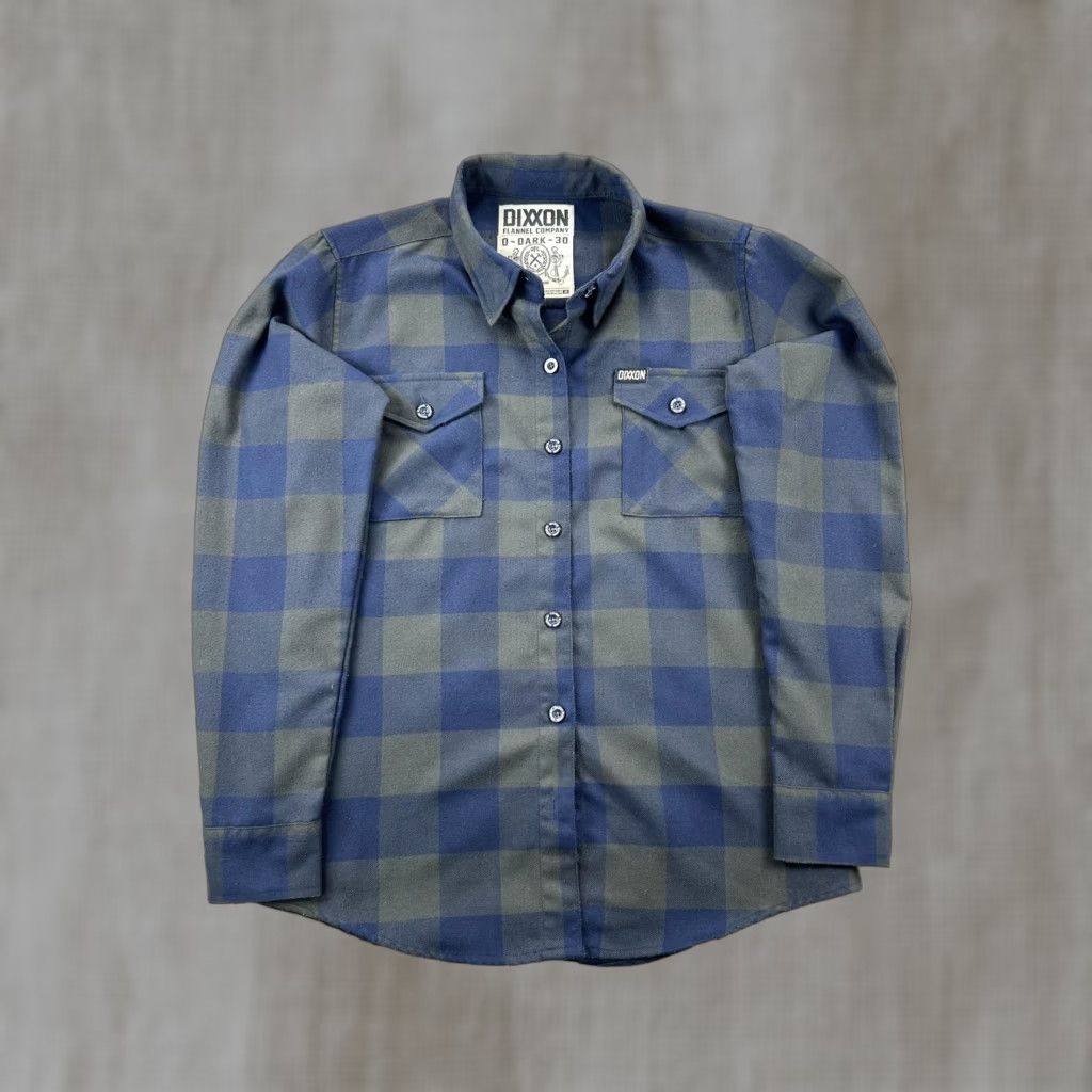 Vintage Dixxon Flannel Shirt Women’s Medium Blue Gray Plaid 0 Dark 30 Button Long Sleeve Regular M Womens Blue Gray Buffalo Plaid Ladies Shirt Size M / US 6-8 / IT 42-44 - 1 Thumbnail