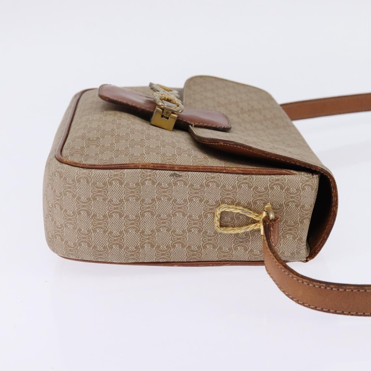 Celine CELINE Macadam Canvas Shoulder Bag Pvc Beige Gold Size ONE SIZE - 5 Thumbnail