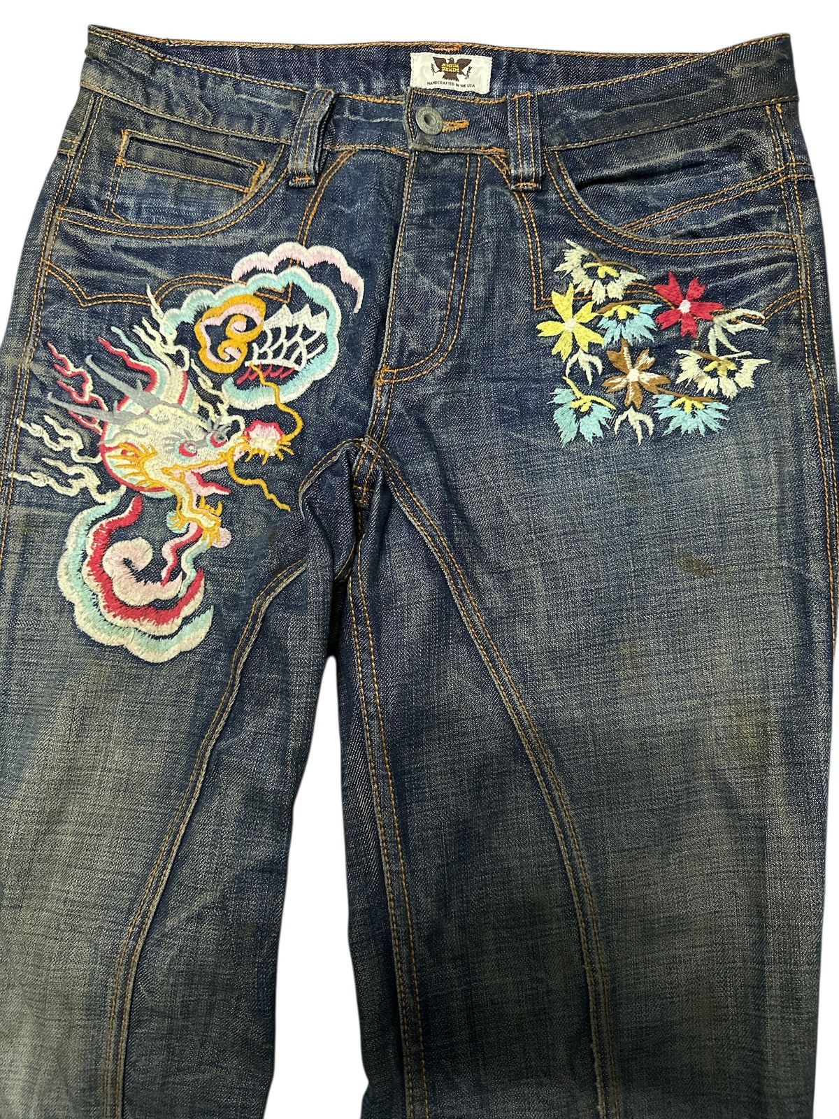 Japanese Brand Vintage Y2k Antik Denim Tiger Embroid. Size US 32 / EU 48 - 5 Thumbnail