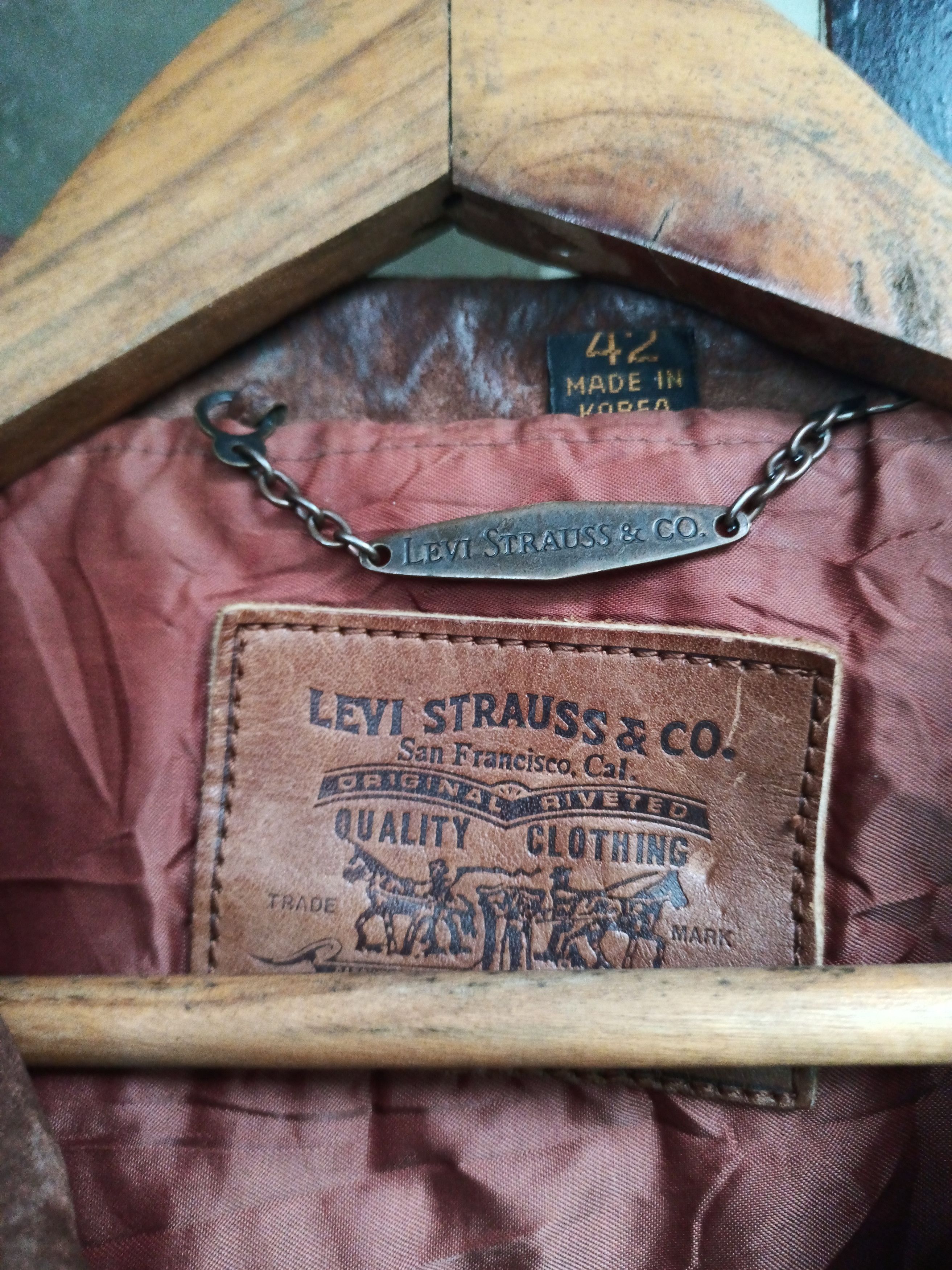 Levi's × Vintage Vintage Brown Levis Suade Leather Jacket Size US L / EU 52-54 / 3 - 4 Thumbnail