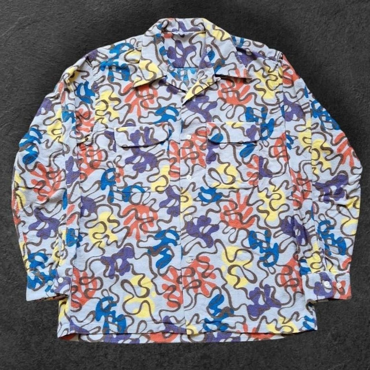 Beams Plus beams wear by beams abstract patterned brushed cotton shirt Size US M / EU 48-50 / 2 - 1 Thumbnail
