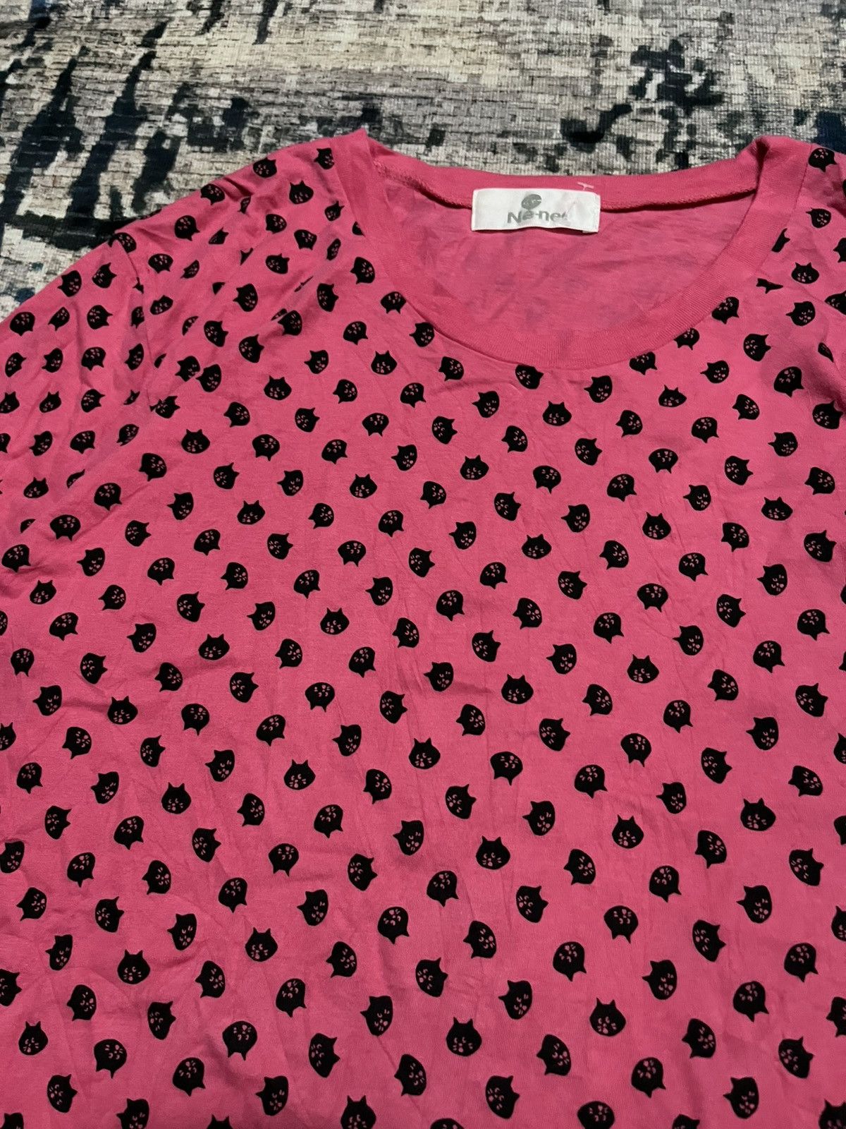 Ne-Net 🔥Ne-Net Issey Miyake Full Print Head Cat Long Sleeve Japan Size US M / EU 48-50 / 2 - 4 Thumbnail