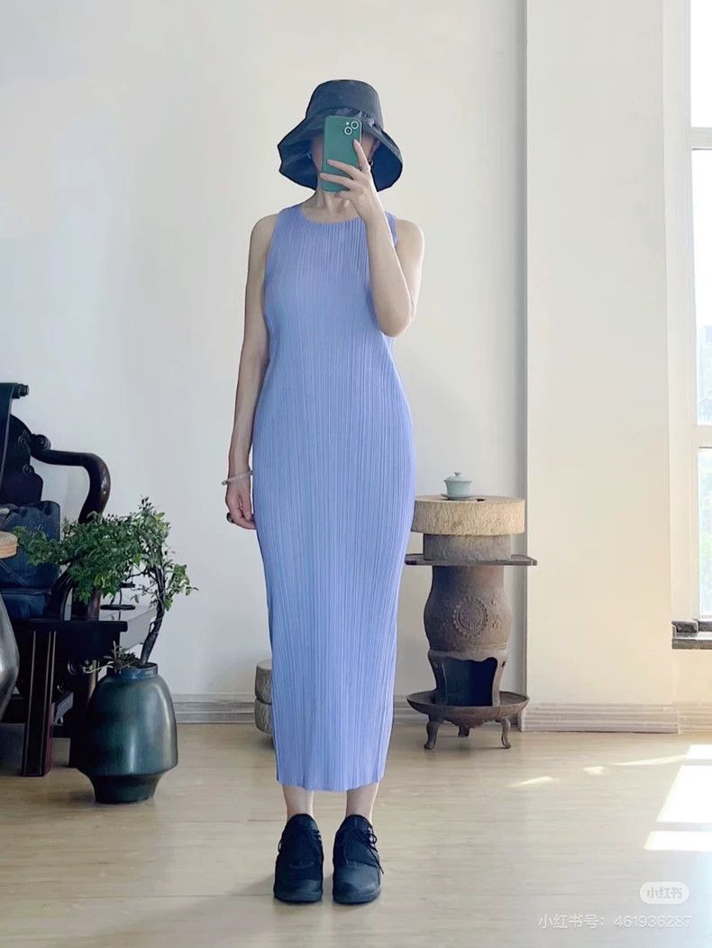 Issey Miyake issey miyake size:5 Purple dress Size XXS / US 00 / IT 34 - 9 Thumbnail