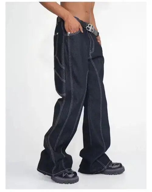 Designer × Japanese Brand × Vintage y2k hiphop baggy flared pants Size US 32 / EU 48 - 3 Thumbnail