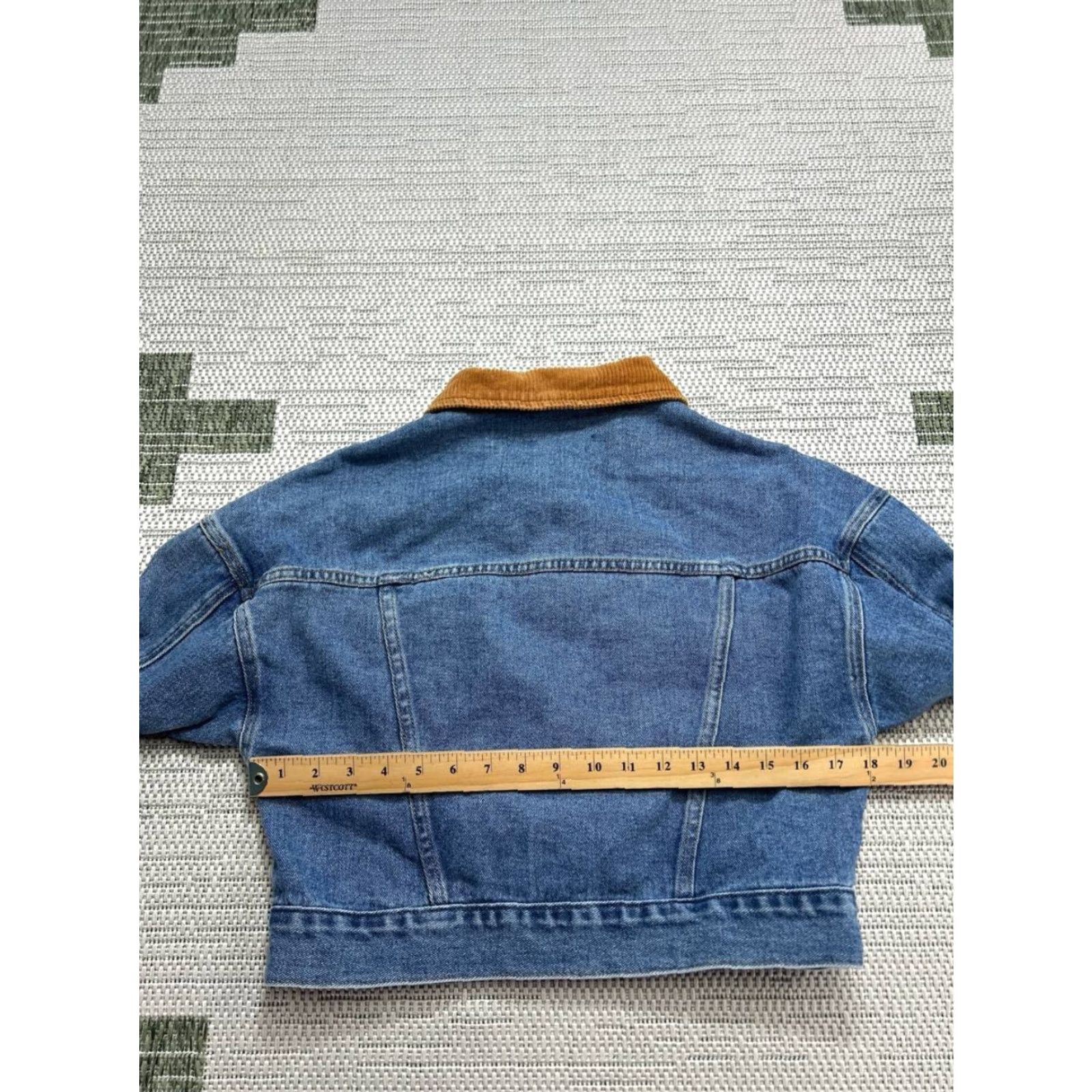 Pacsun Pacsun Jacket Womens Medium Blue Cotton Denim Cropped Bomber Size M / US 6-8 / IT 42-44 - 5 Thumbnail