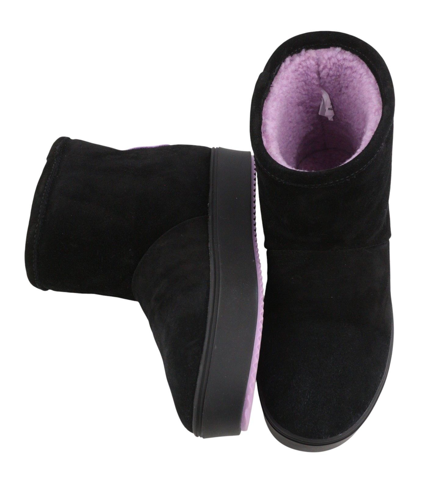 Chiara Ferragni ANKLE EYELIKE BLACK SUEDE EU38 Fleece Boots 87735 Size US 7 / IT 37 - 7 Thumbnail