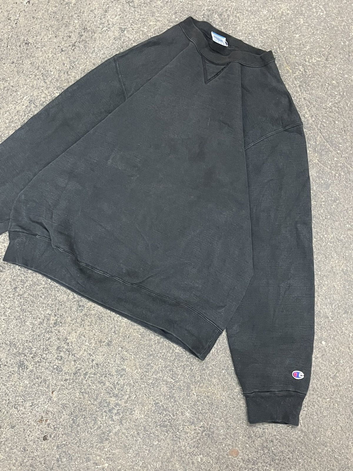 Champion × Vintage Champion 90s blank sweatshirt black vintage hype skater Size US XL / EU 56 / 4 - 1 Thumbnail