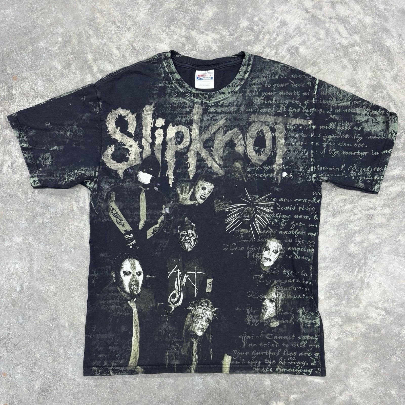 Hanes Vintage 2000s Slipknot All Over Print Short Sleeve T Shirt M Size US M / EU 48-50 / 2 - 1 Thumbnail