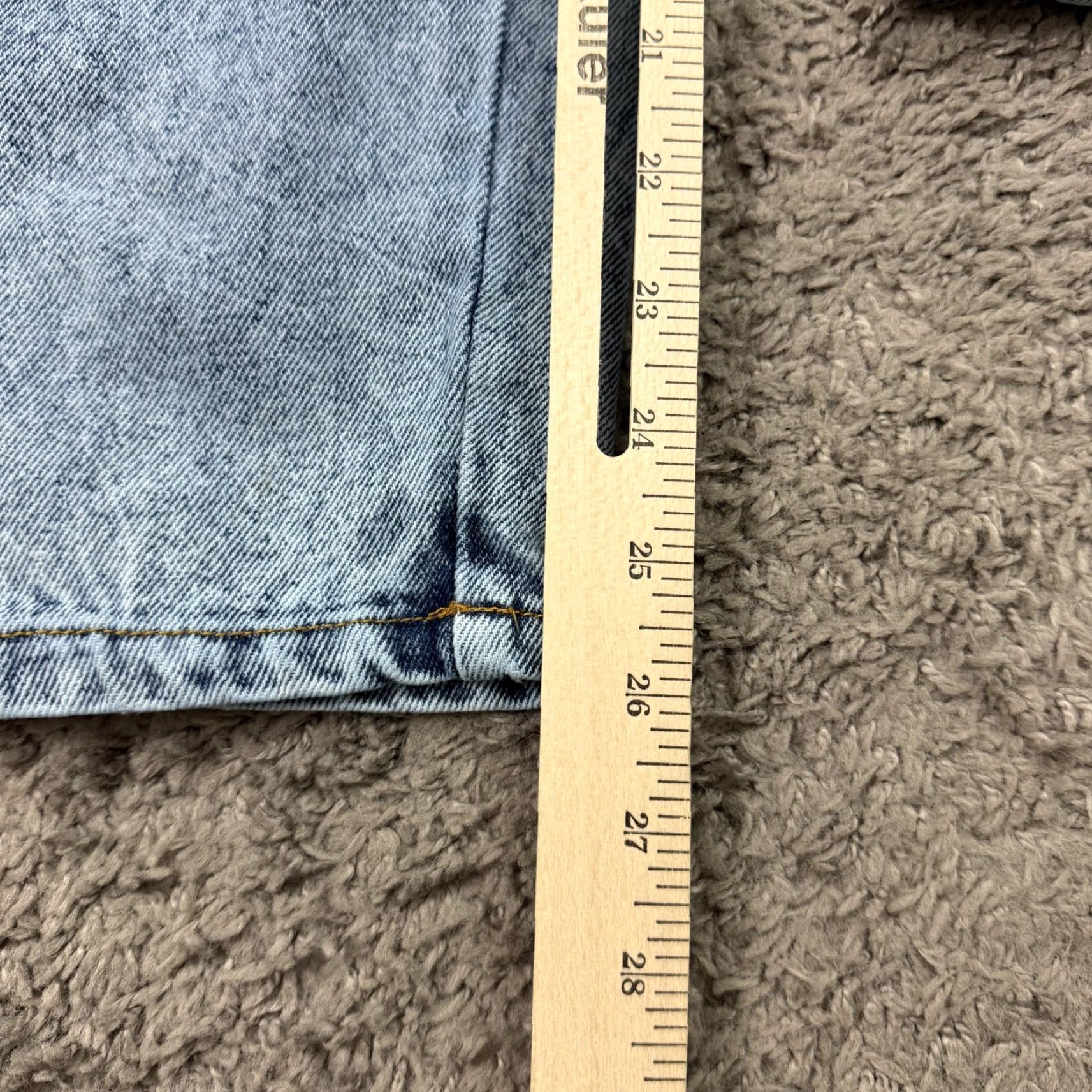 Vintage VINTAGE Amancio Jeans Womens 3 Tapered Acid Wash High Rise Euro Snap Panel 20x26 Size 26" / US 2 / IT 38 - 7 Thumbnail