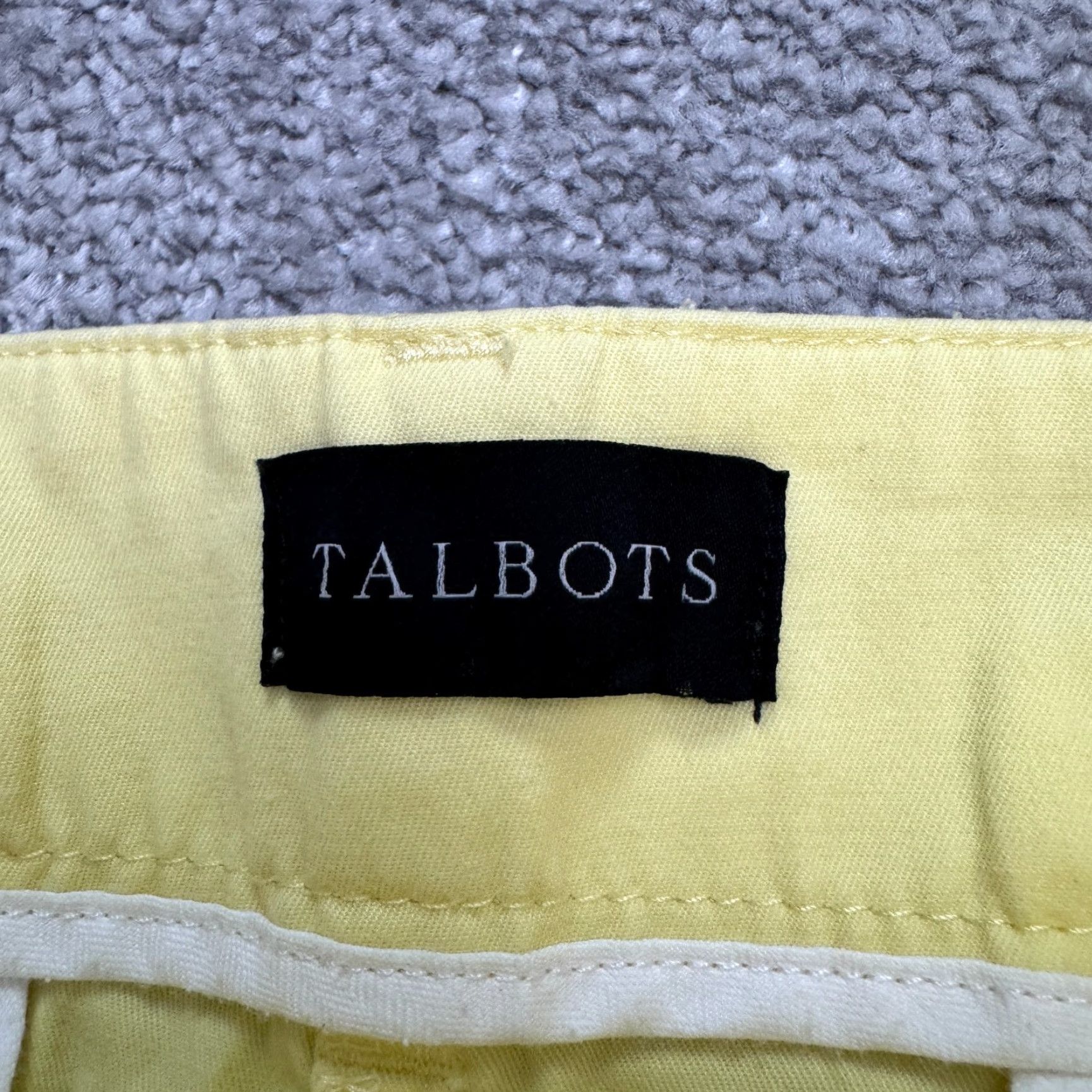 Talbots Talbots Chino Wide Leg Pants Women 14P Yellow High Rise Cotton Casual Workwear Size 36" / US 14 / IT 50 - 7 Thumbnail