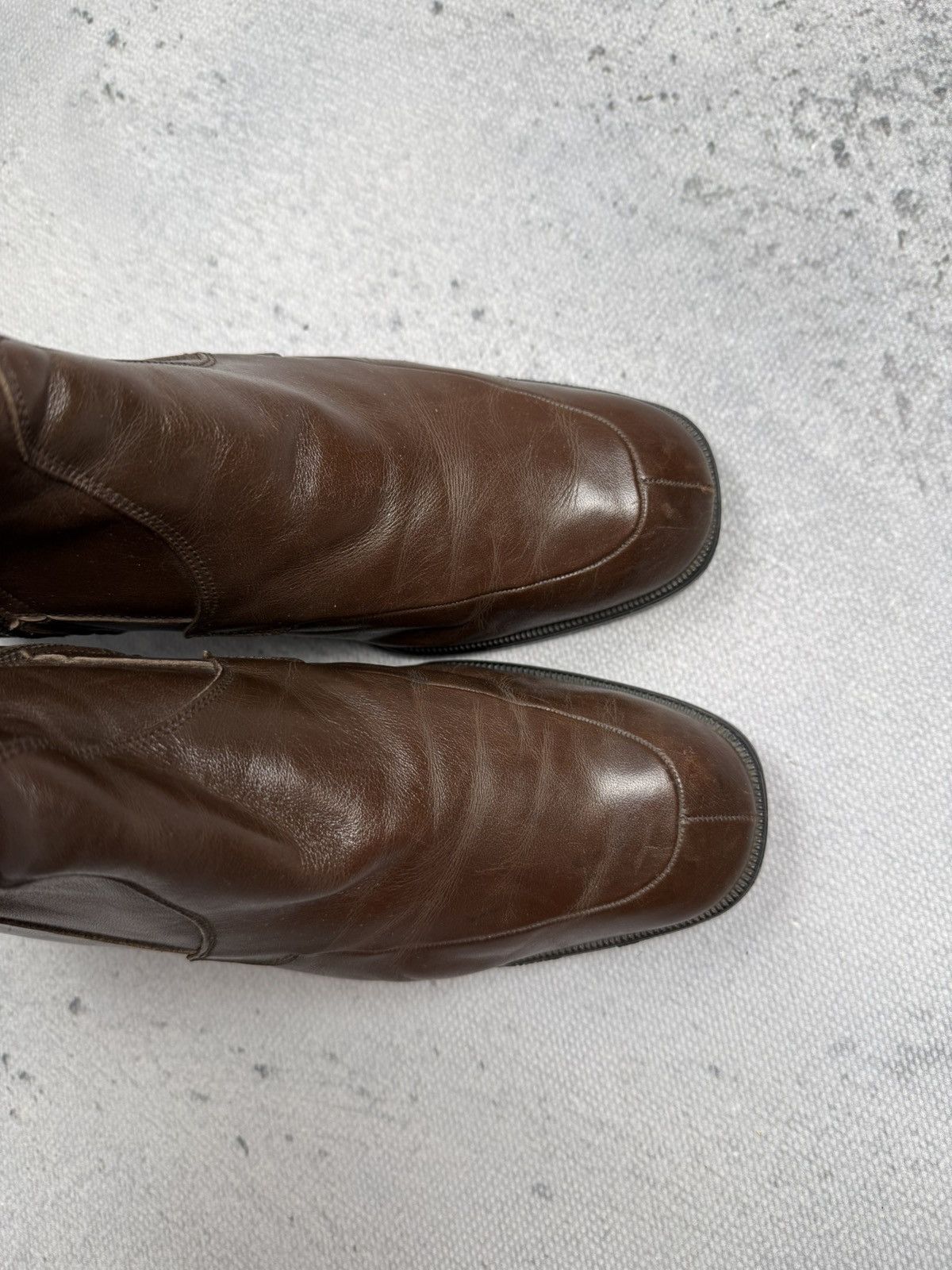 Bally Vintage Bally Brown Leather Knee High Boots Square Toe 70s Size US 6 / IT 36 - 15 Thumbnail