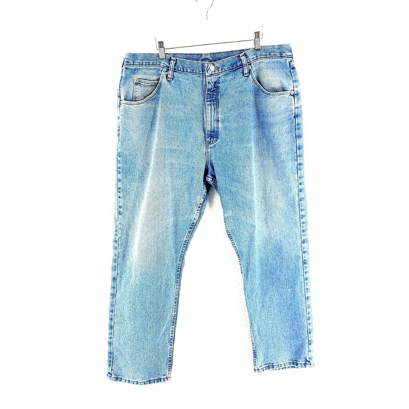 Wrangler Wrangler Light Blue Comfort Stone Wash Jeans Denim Cotton Hi Size US 40 / EU 56 - 1 Thumbnail