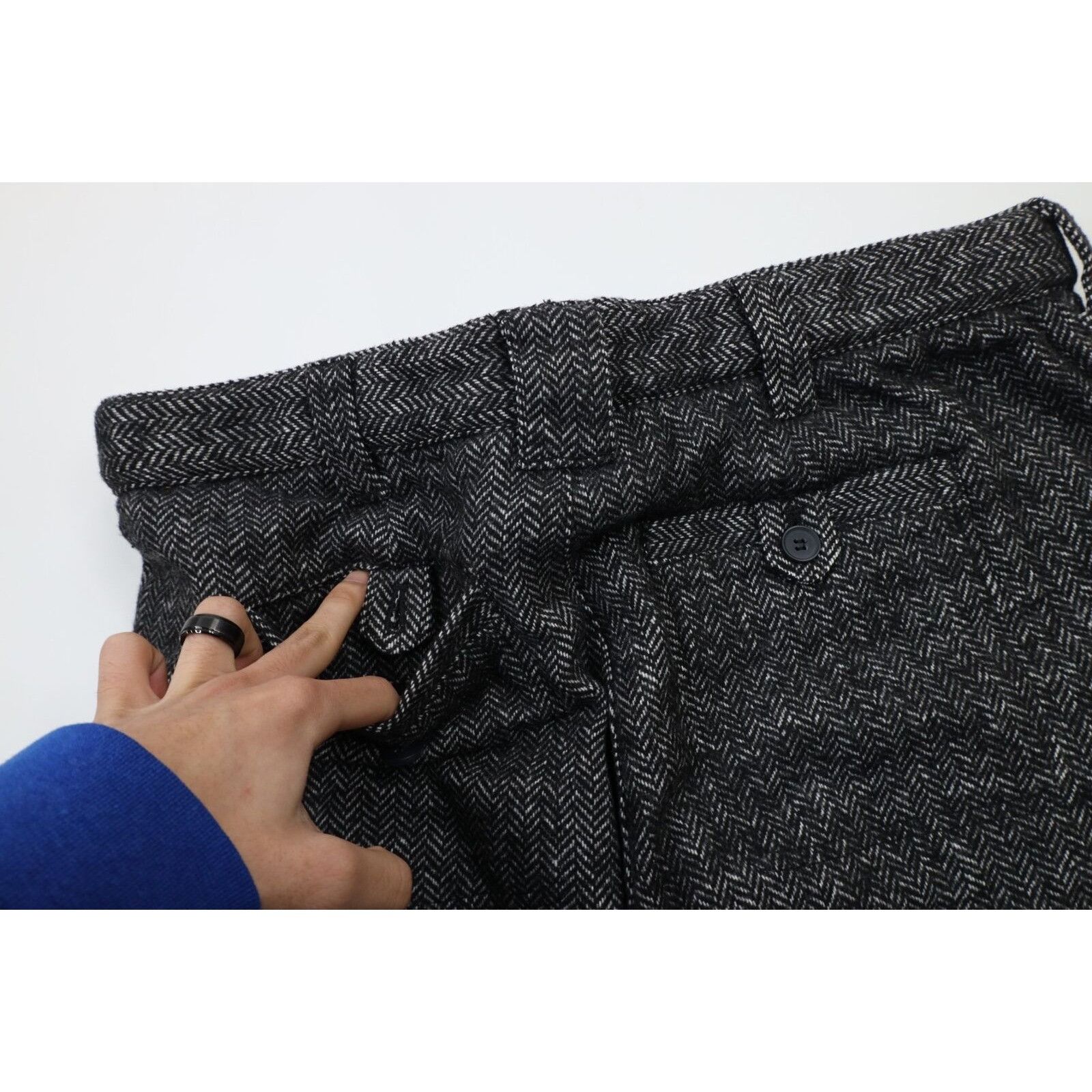 Vintage Vintage 90s Streetwear Tweed Herringbone Chino Pants Size US 34 / EU 50 - 9 Preview