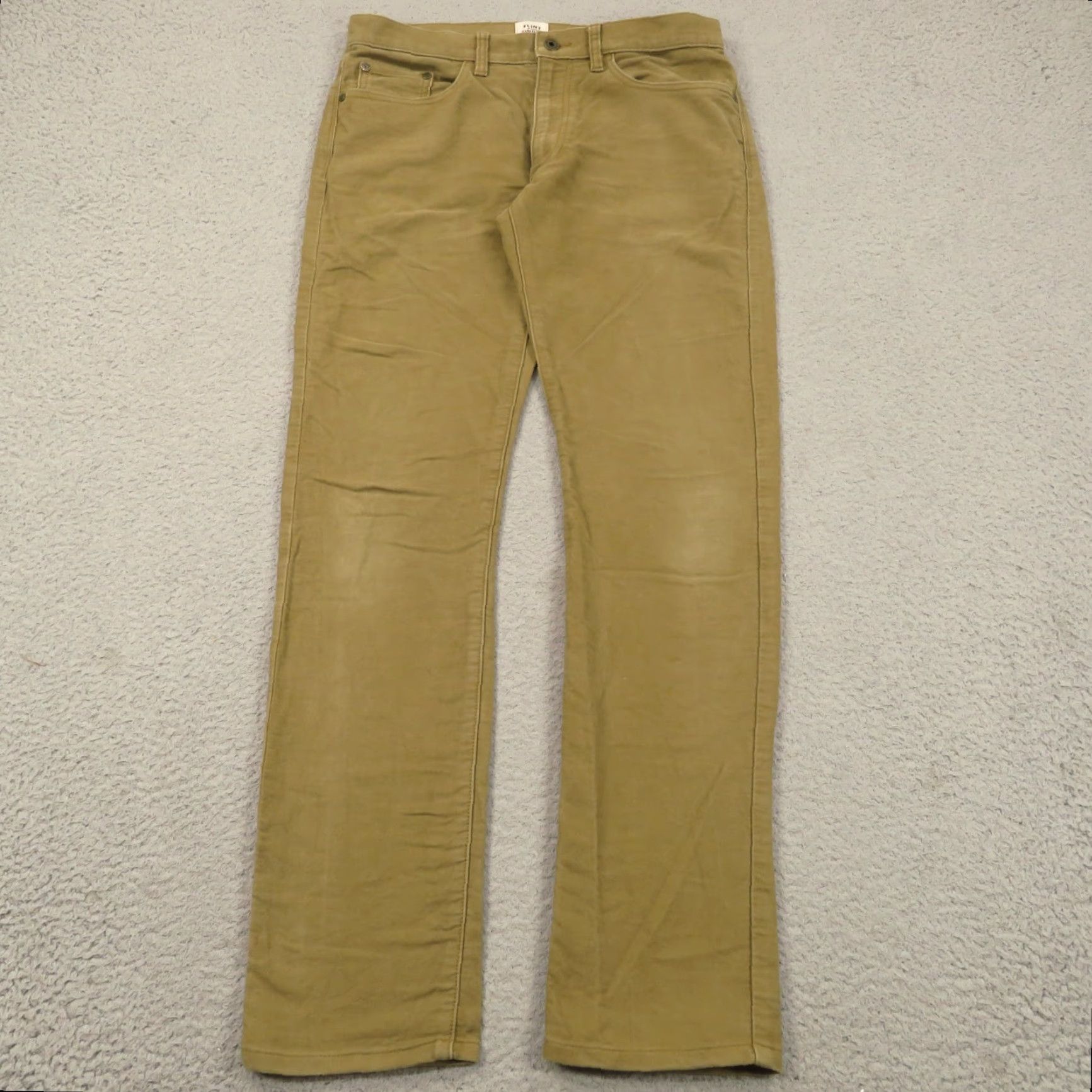 Flint And Tinder Flint And Tinder Pant 31x32 Slim 365 Khaki Earth Brown City Style Chino Jeans Men Regular Slim Fit 5-Pocket Tapered Brown Mens Size US 31 - 4 Thumbnail