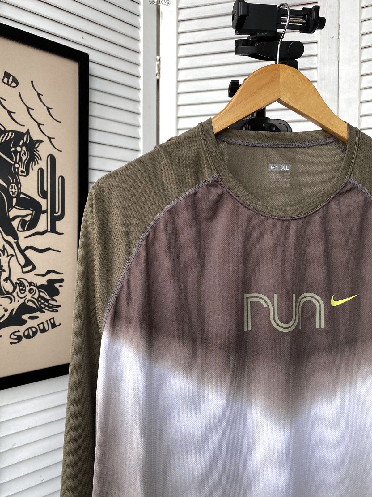 Nike × Vintage Nike Vintage Run Swoosh Travis Scott Long Sleeve Y2K Size US L / EU 52-54 / 3 - 3 Thumbnail