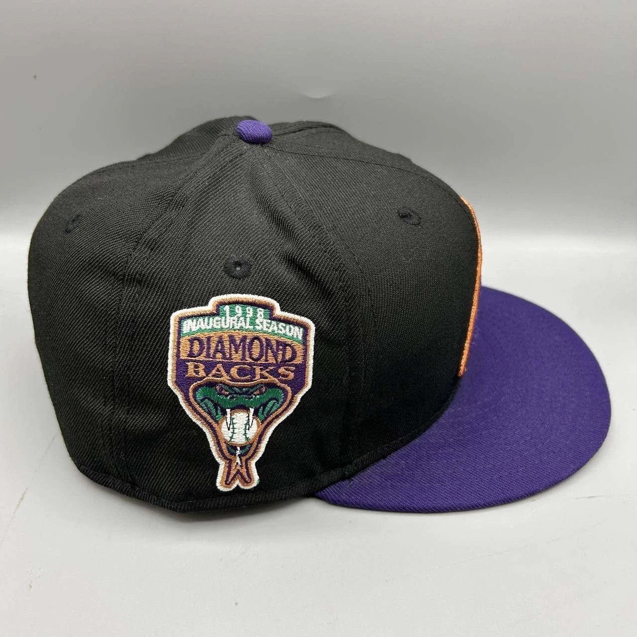 New Era Arizona Diamondbacks Men 7 7/8 Black Purple MLB Fitted Wool Size ONE SIZE - 7 Thumbnail