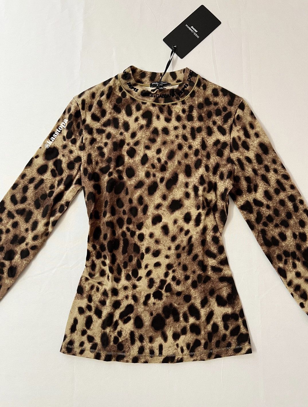 SKIMS SKIMS Dolce Gabbana Cotton Jersey Long Sleeve T-shirt Top Size XS / US 0-2 / IT 36-38 - 2 Thumbnail