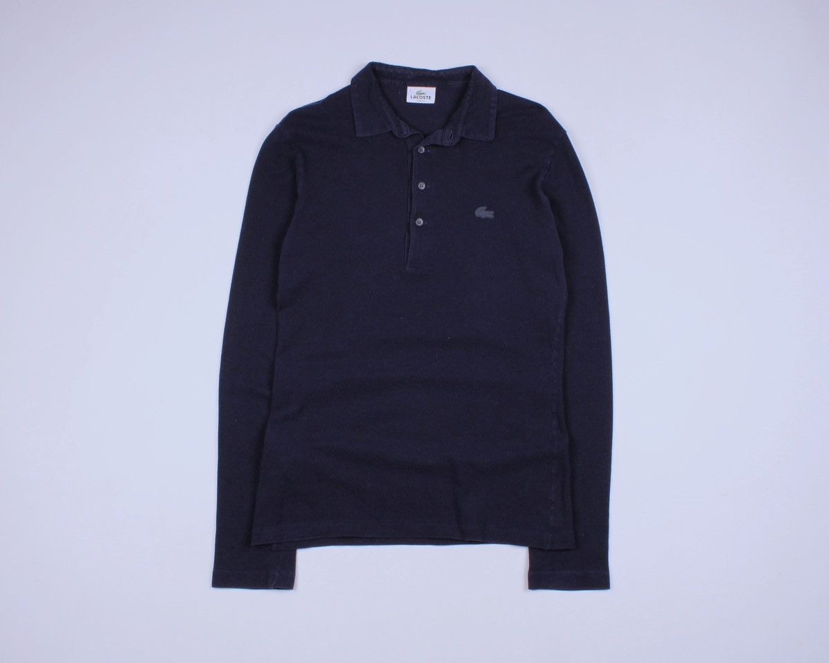 Designer × Lacoste LACOSTE Leather Logo Cotton Silk Wool Blend Polo Shirt Size US S / EU 44-46 / 1 - 6 Thumbnail