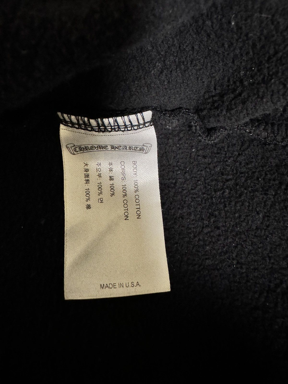 Chrome Hearts Chrome Hearts T Logo USA Shoulder Hoodie ‘Black’ Size US XL / EU 56 / 4 - 19 Thumbnail