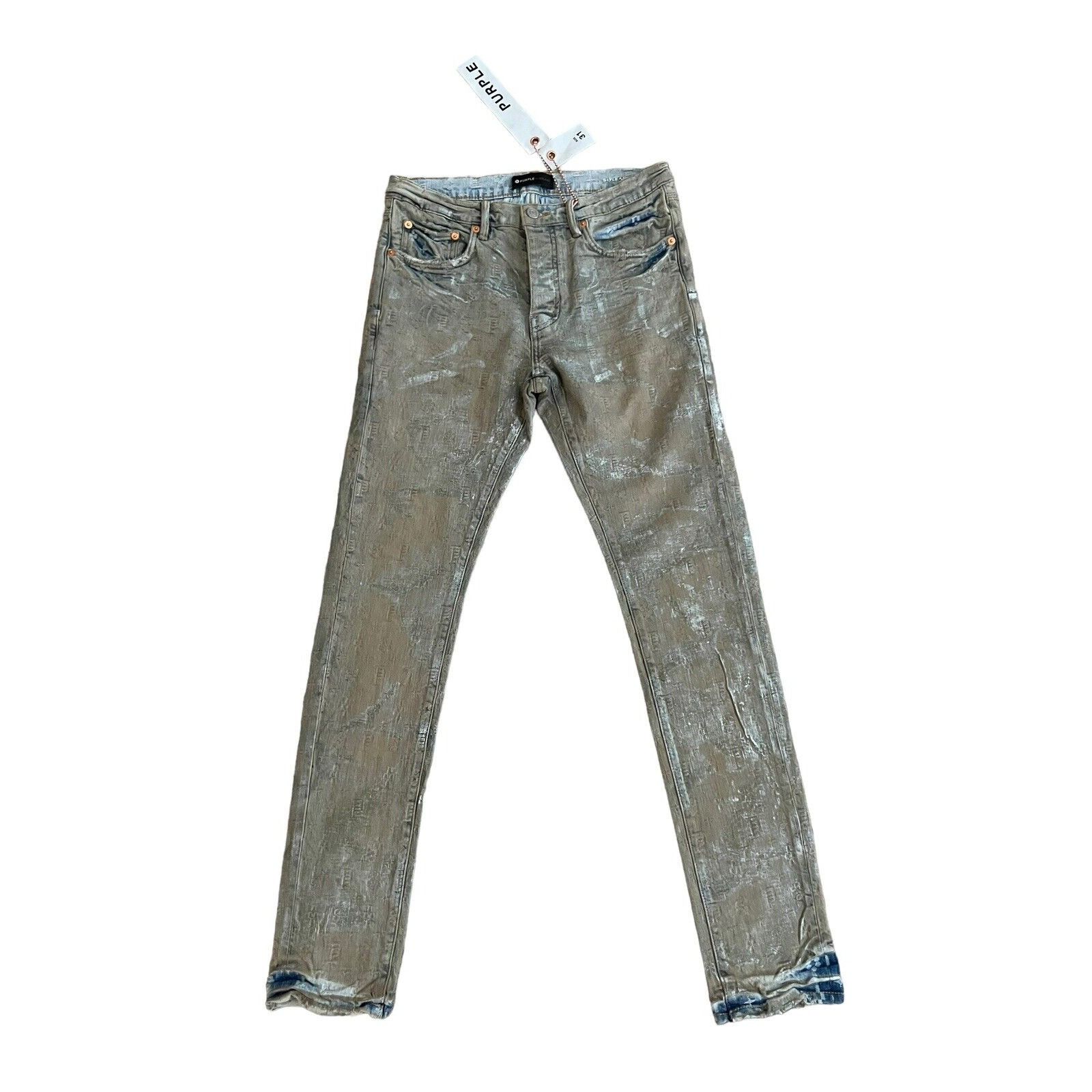 Image of Jeans Mens Holographic Slim Fit $338 Size 31/32