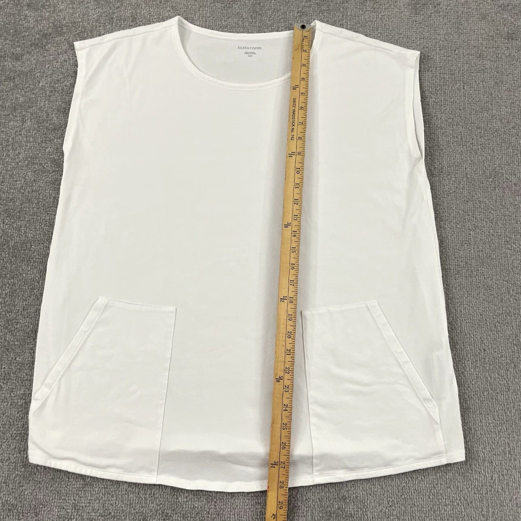 Eileen Fisher VINTAGE EILEEN FISHER Blouse Women’s Medium White Oversized Cotton Sleeveless Basic Top Size M / US 6-8 / IT 42-44 - 4 Thumbnail