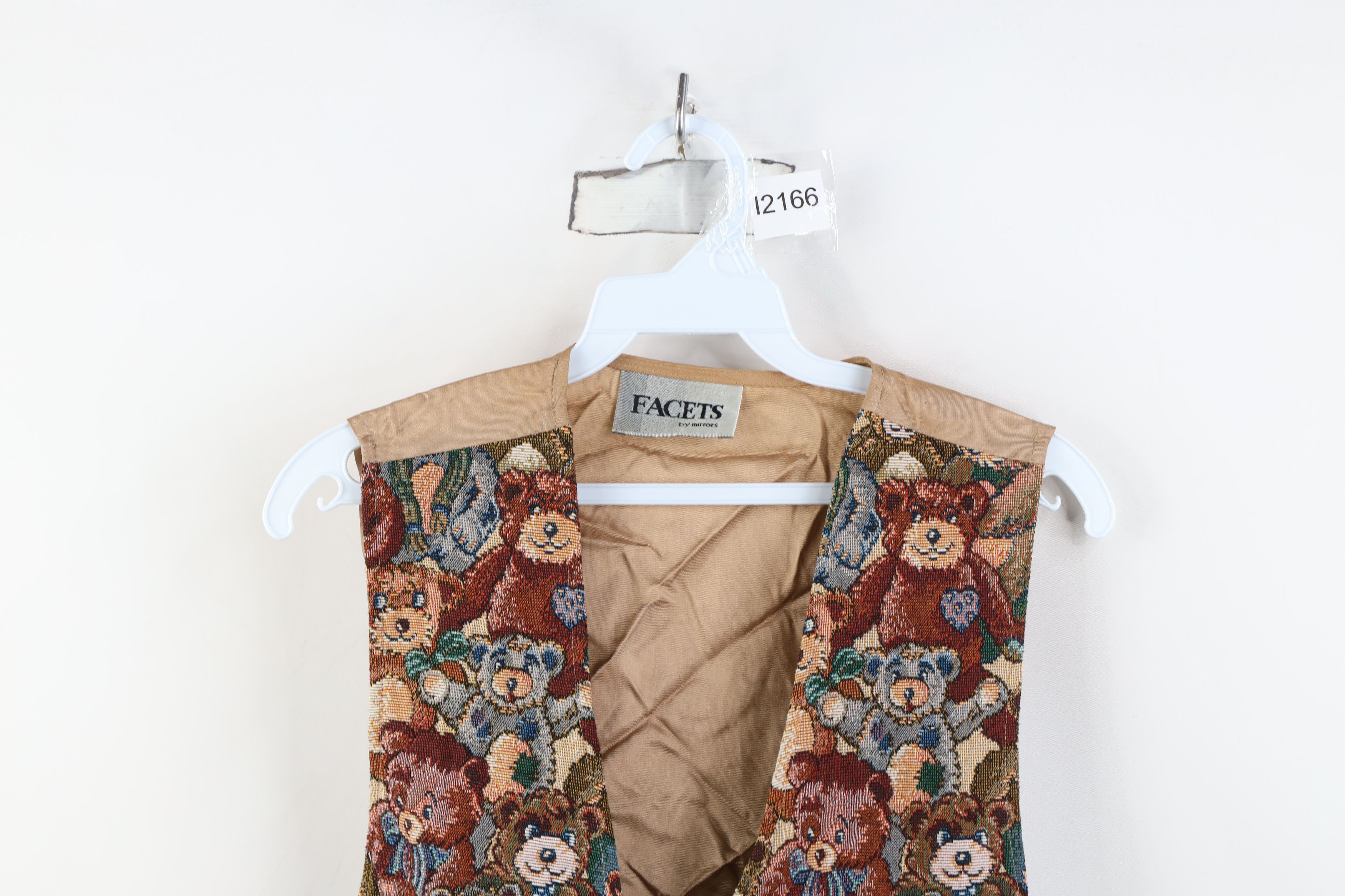 Vintage Vintage 90s Streetwear Teddy Bear Tie Back Vest Jacket USA Size L / US 10 / IT 46 - 2 Thumbnail