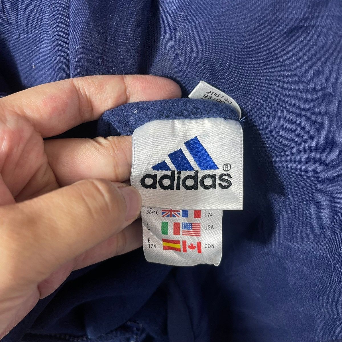 Adidas Vintage Adidas Sweden SFF Pullover Windbreaker Jacket Blue Size US L / EU 52-54 / 3 - 3 Thumbnail